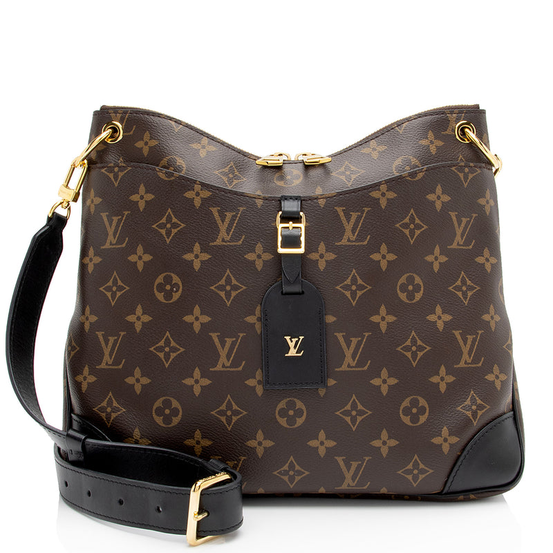 Louis Vuitton Odeon MM Monogram Canvas Shoulder Bag Handbag Purse *Flaws*