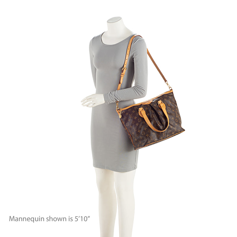 Louis Vuitton Palermo bag in monogram canvas and natural leather