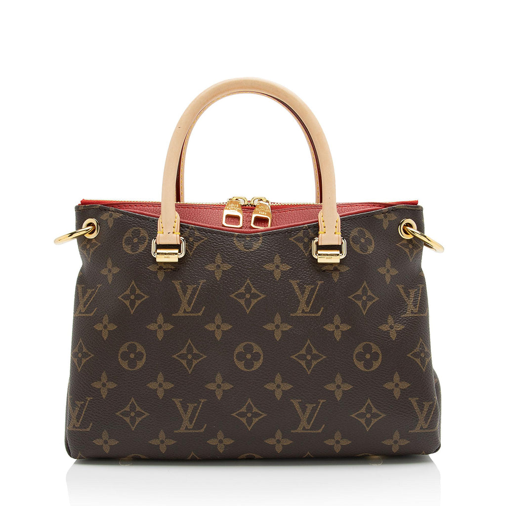 Louis Vuitton Pallas Bb Handbag in Brown Monogram Canvas and Red