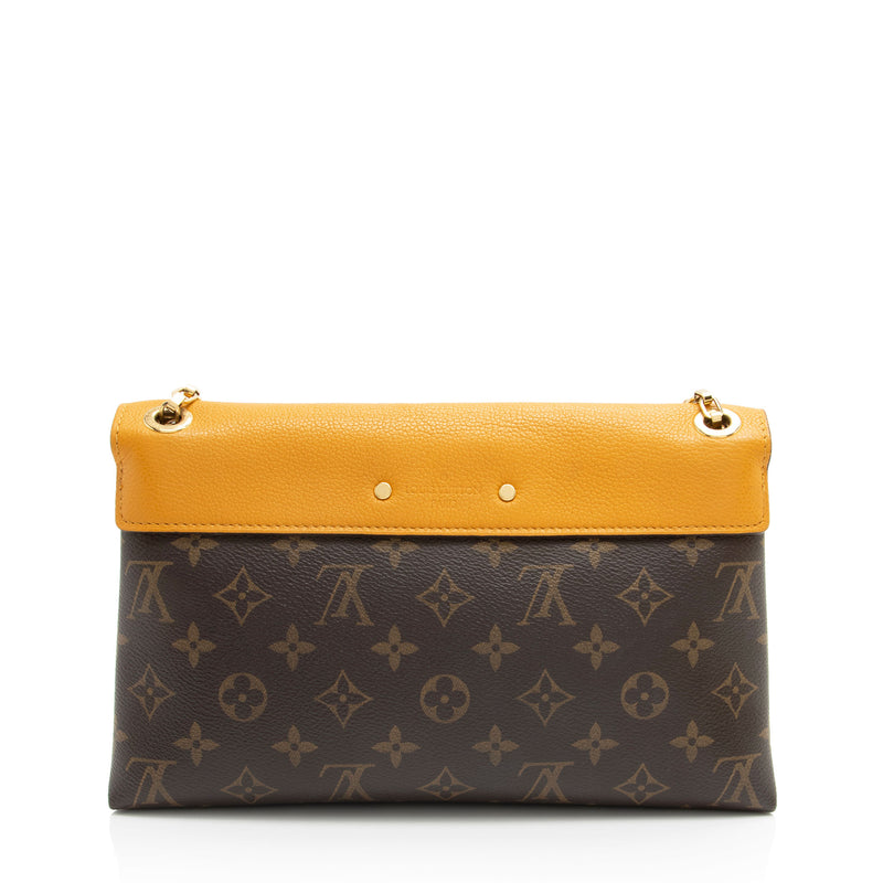 Louis Vuitton Monogram Canvas Pallas Chain Shoulder Bag (SHF-FFzGgc)