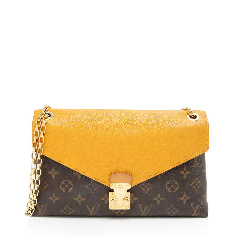 Louis Vuitton Monogram Canvas Pallas Chain Shoulder Bag (SHF-FFzGgc)