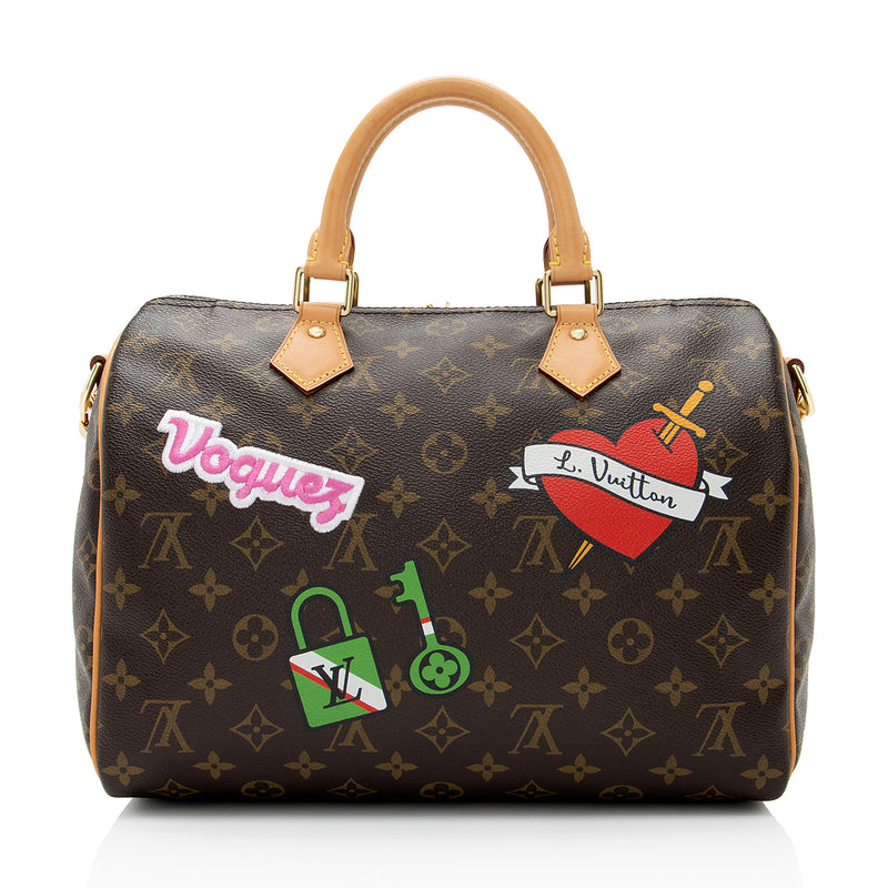 DIY: LV Speedy with Patches  Louis vuitton handbags outlet, Louis