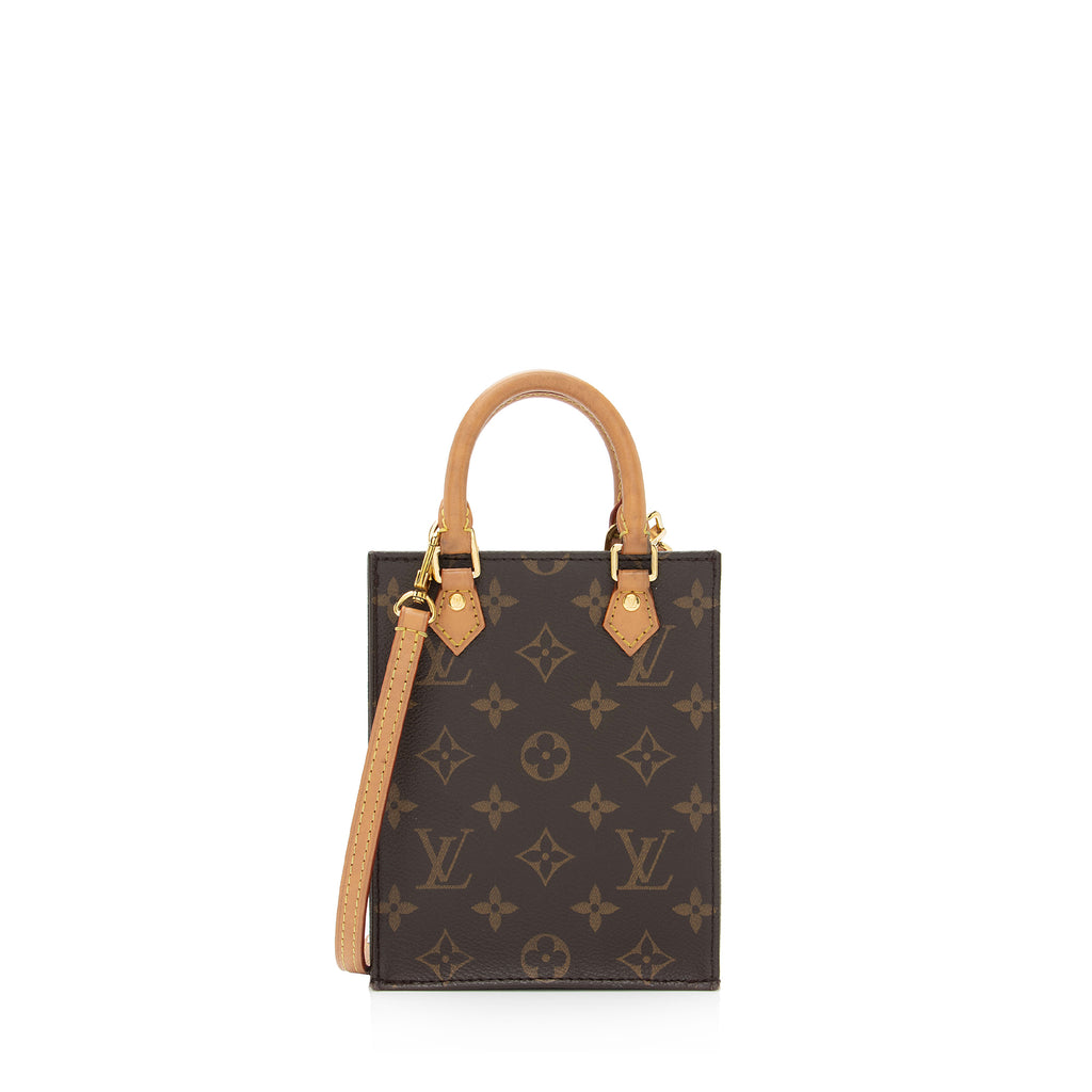 Louis Vuitton Brown Monogram canvas Petit Sac Plat Shoulder Bag