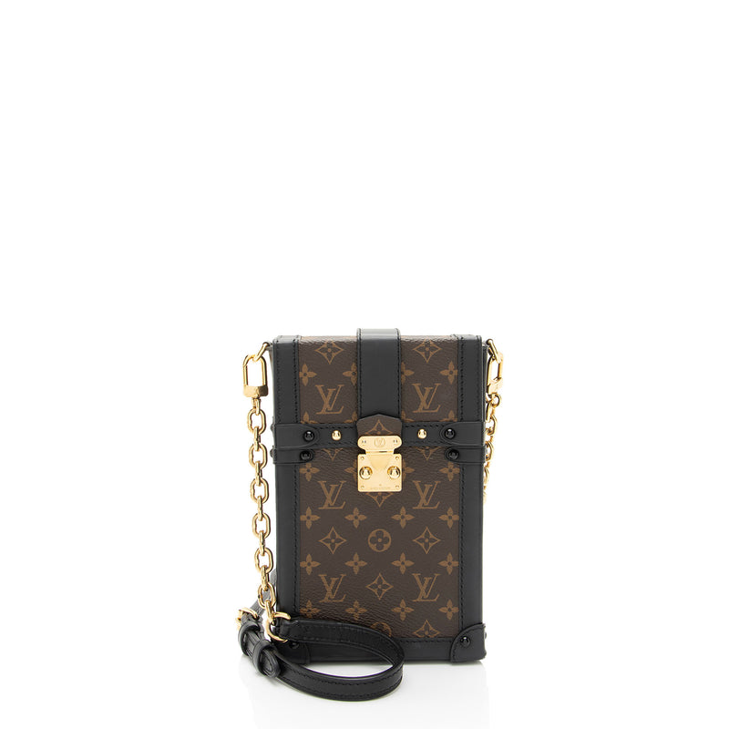 Louis Vuitton Monogram Canvas Pochette Trunk Vertical Shoulder Bag (SHF-btFj1C)