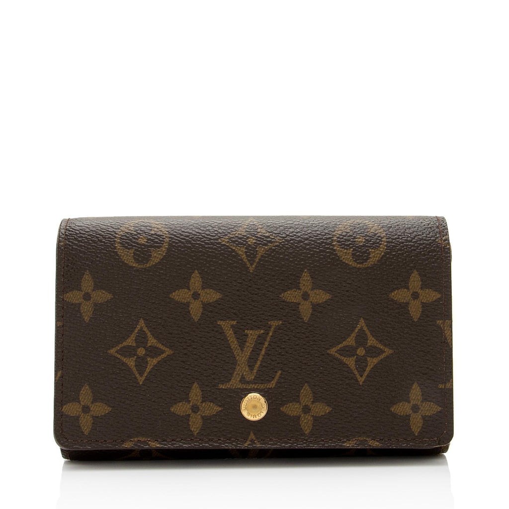 Louis Vuitton Monogram Mini Lin Porte Tresor International Wallet (SHF –  LuxeDH