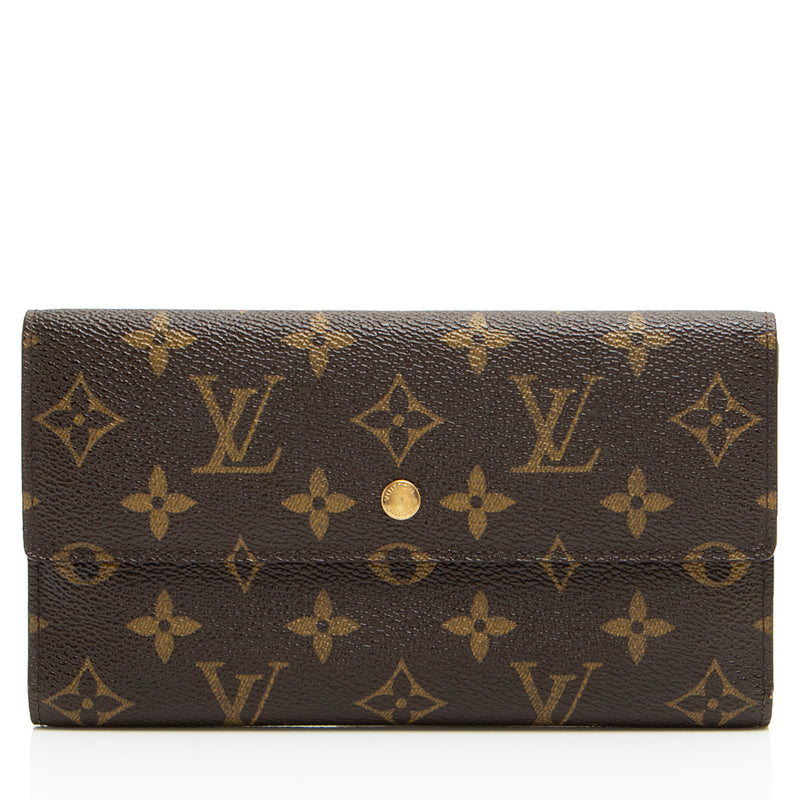 Louis Vuitton Monogram Canvas Porte Tresor International Wallet (SHF-JrTa09)