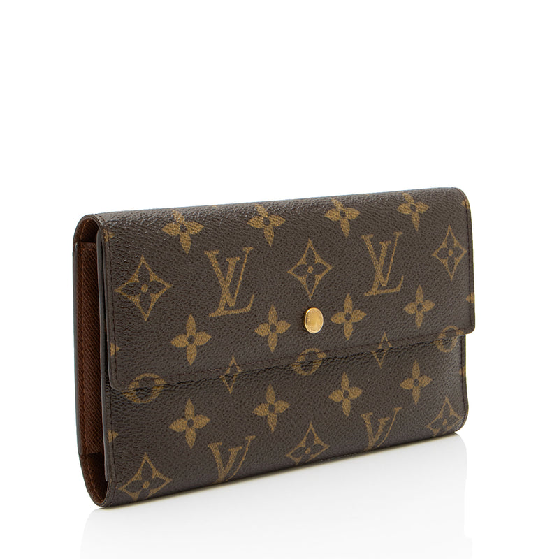 Louis Vuitton Monogram Canvas Porte Tresor International Wallet (SHF-JrTa09)