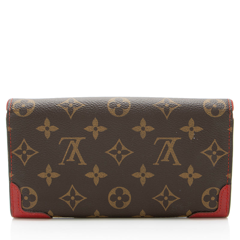 Louis Vuitton Monogram Canvas Sarah Retiro Wallet (SHF-SU5Lxq)