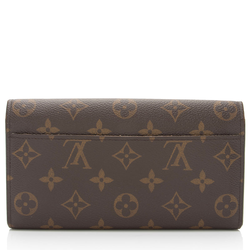 Louis Vuitton Sarah Wallet Monogram Brown in Coated Canvas with