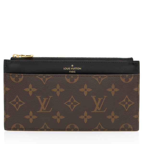 Louis Vuitton Monogram Canvas Slim Purse Wallet (SHF-RDEJ57)