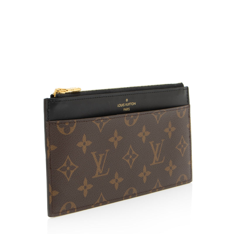 Louis Vuitton Monogram Canvas Slim Purse Wallet (SHF-RDEJ57)