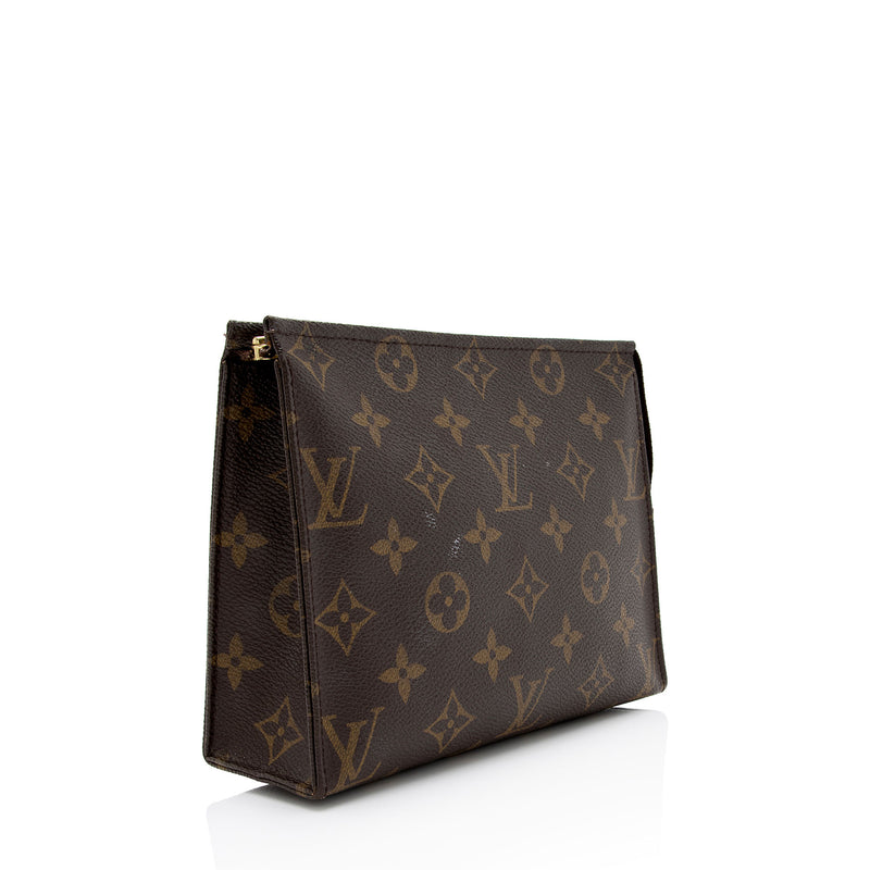 Louis Vuitton - Authenticated Poche Toilette Clutch Bag - Cloth Brown For Woman, Good condition