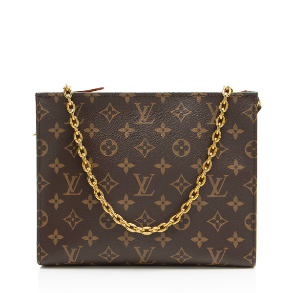 Louis Vuitton Monogram Canvas Toiletry Pouch on Chain (SHF-2elCGy)