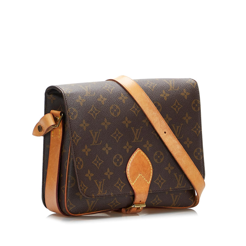 Brown Louis Vuitton Monogram Cartouchiere MM Crossbody Bag