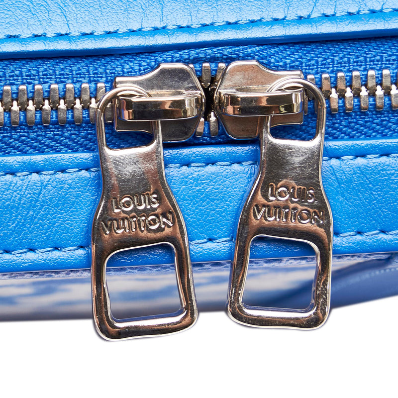 Louis+Vuitton+Trunk+Messenger+Bag+Blue+Canvas for sale online