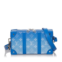 Louis+Vuitton+Trunk+Messenger+Bag+Blue+Canvas for sale online