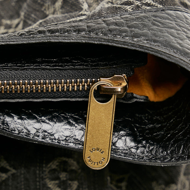 Louis Vuitton Black Monogram Denim Mahina XS Shoulder Bag