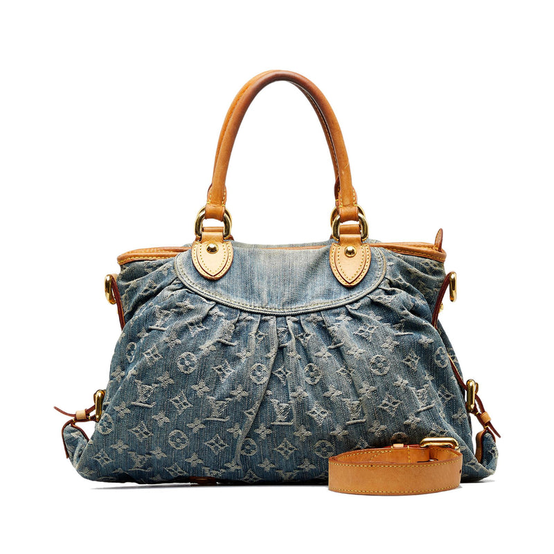100% Authentic Louis Vuitton Twist MM Blue Denim Epi Leather