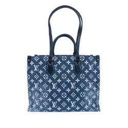 Louis Vuitton Blue Monogram Denim Mahina XL