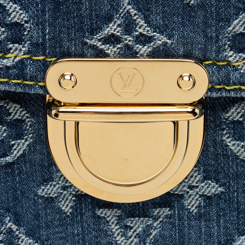 Louis Vuitton Monogram Denim Sac Plat - Blue Handle Bags, Handbags