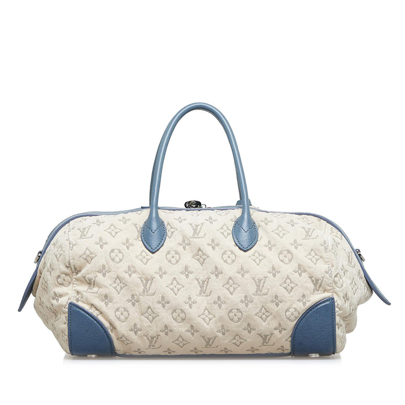 Louis Vuitton, Bags, Preloved Louis Vuitton Monogram Denim Speedy Round  Gm