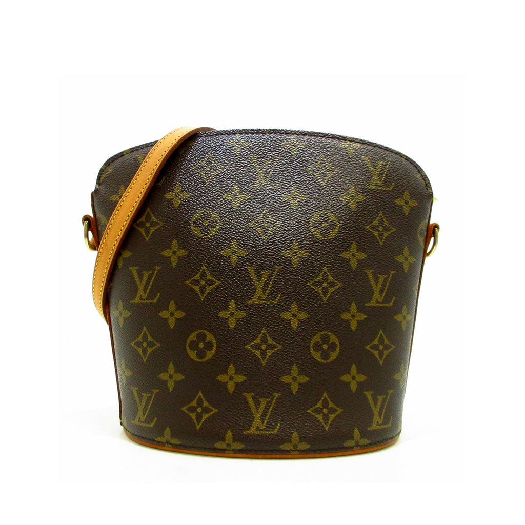 Louis Vuitton Druout Shoulder Bag Medium Brown Leather