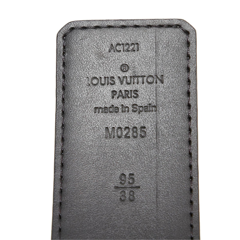 Shape leather belt Louis Vuitton White size 95 cm in Leather