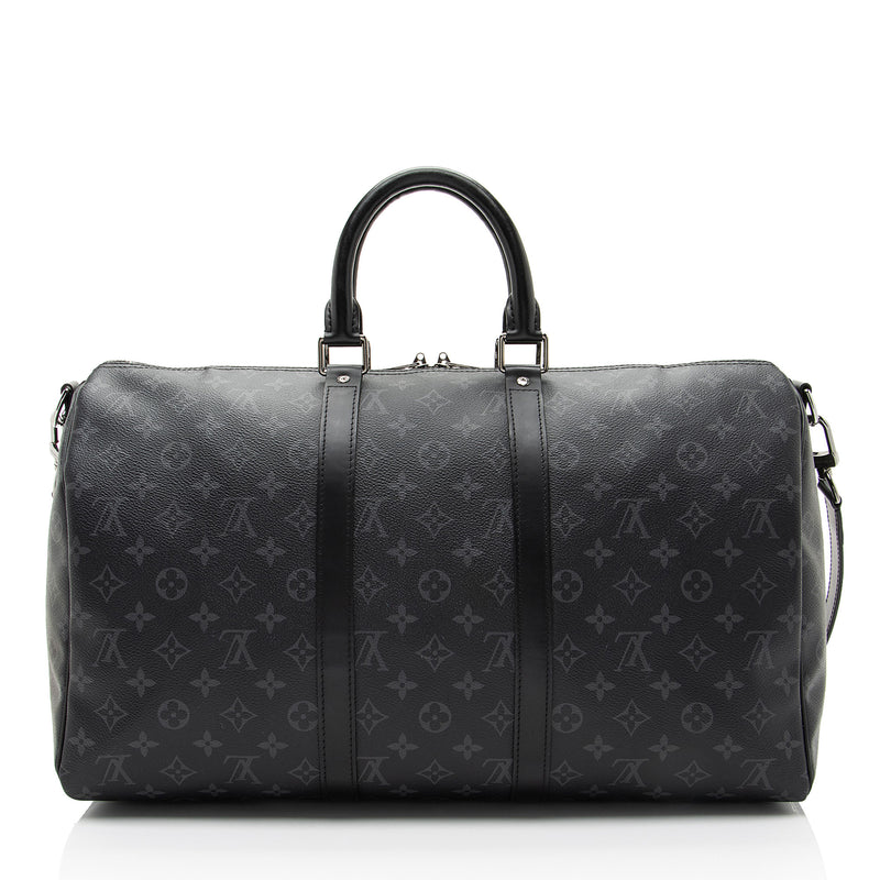 Louis Vuitton Monogram Eclipse Keepall Bandouliere 45 Duffle (SHF-FCUnvC)