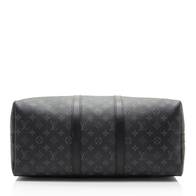 Louis Vuitton Monogram Eclipse Keepall Bandouliere 45 Duffle (SHF-FCUnvC)