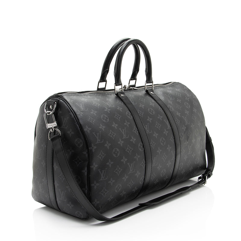 Louis Vuitton Monogram Eclipse Keepall Bandouliere 45 Duffle (SHF-FCUnvC)