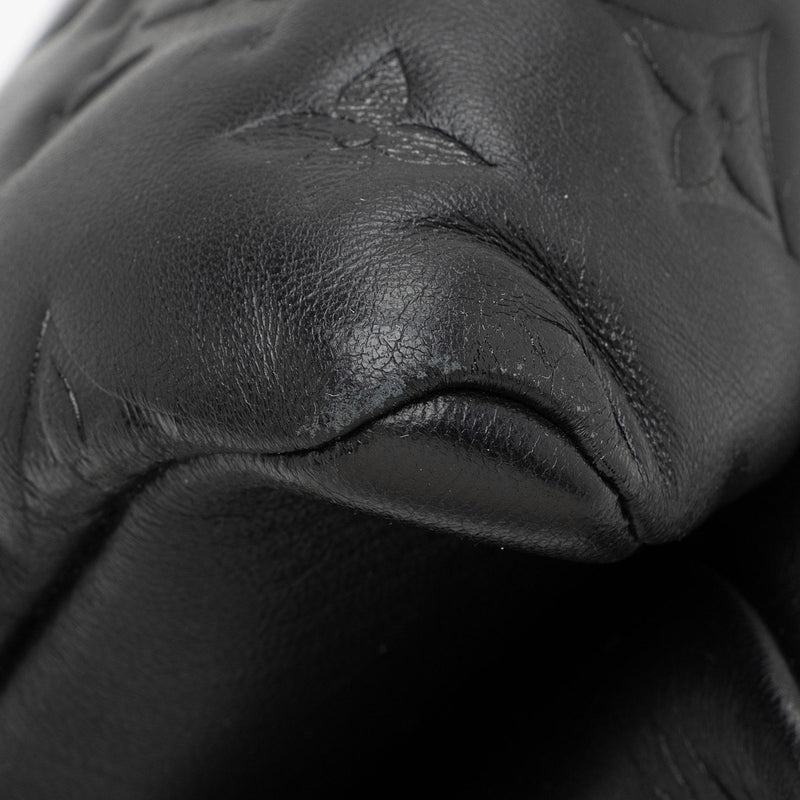 Louis Vuitton Black & Silver Suede & Leather Gloves S Louis Vuitton