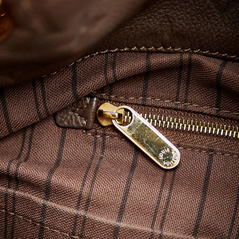 Brown monogram Empreinte leather Louis Vuitton Artsy MM with brass