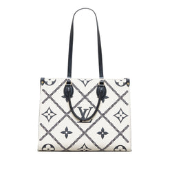 Onthego MM Tote Bag - Luxury Monogram Empreinte Leather Grey