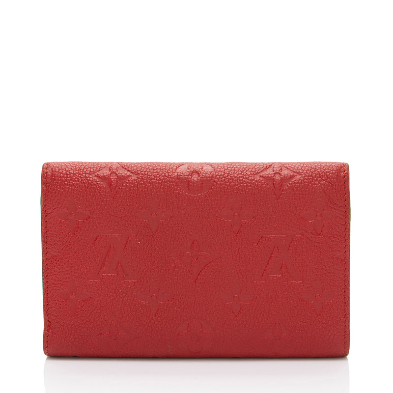 Louis Vuitton Monogram Empreinte Compact Curieuse Wallet (SHF-9nj073)