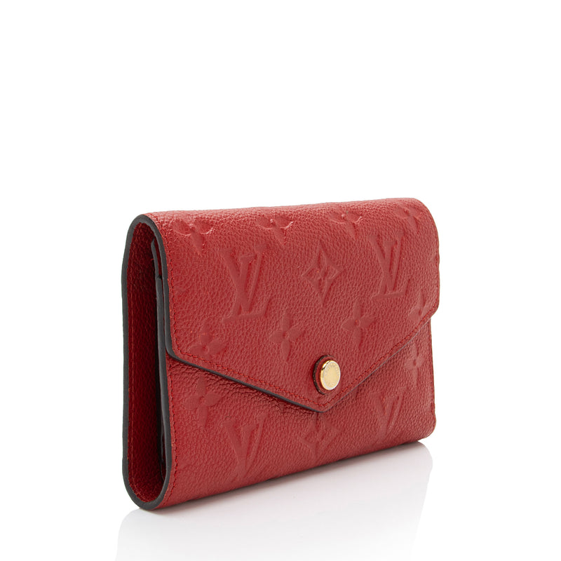 Louis Vuitton Monogram Empreinte Compact Curieuse Wallet (SHF-9nj073)