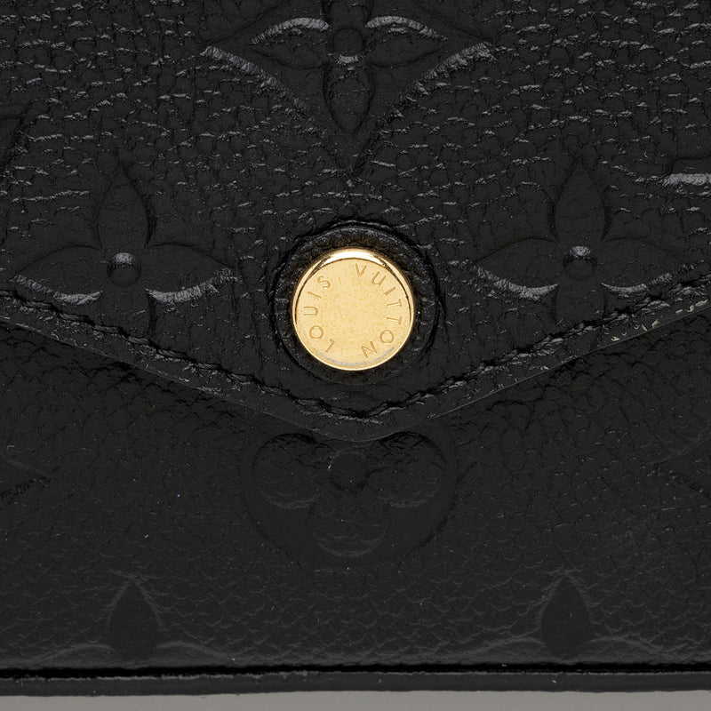 Louis Vuitton Pochette Felicie Zippered Insert Monogram Empreinte Noir in  Calfskin with Gold-tone - US