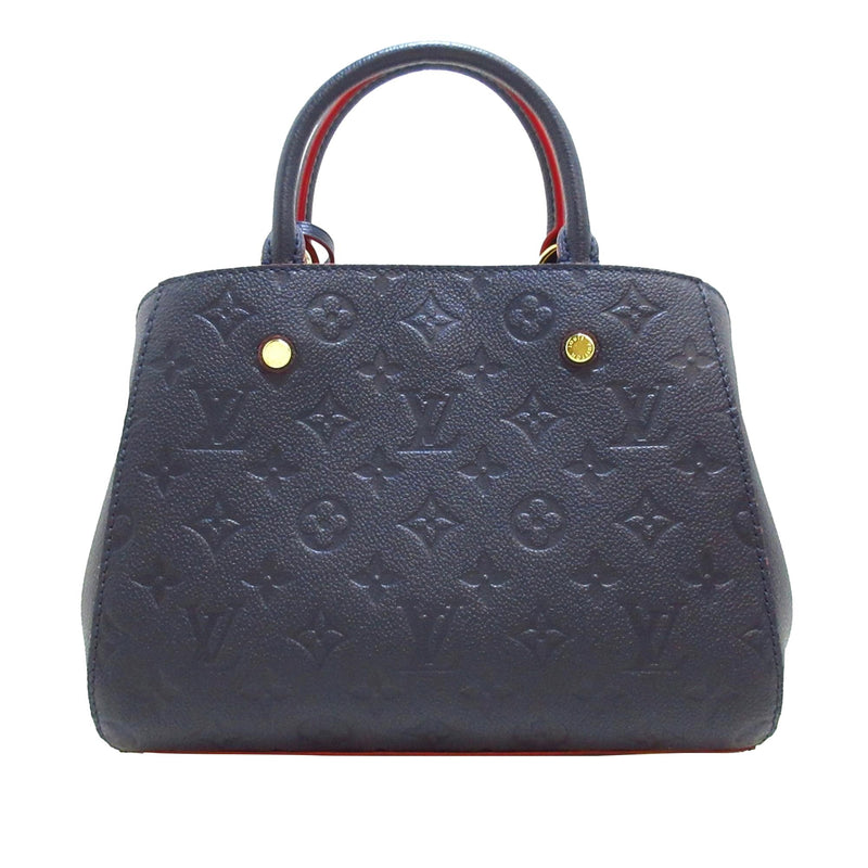 Louis Vuitton Blue Monogram Empreinte Leather Montaigne BB