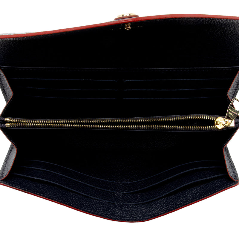 Louis Vuitton Monogram Empreinte Sarah Wallet, Black, * Inventory Confirmation Required