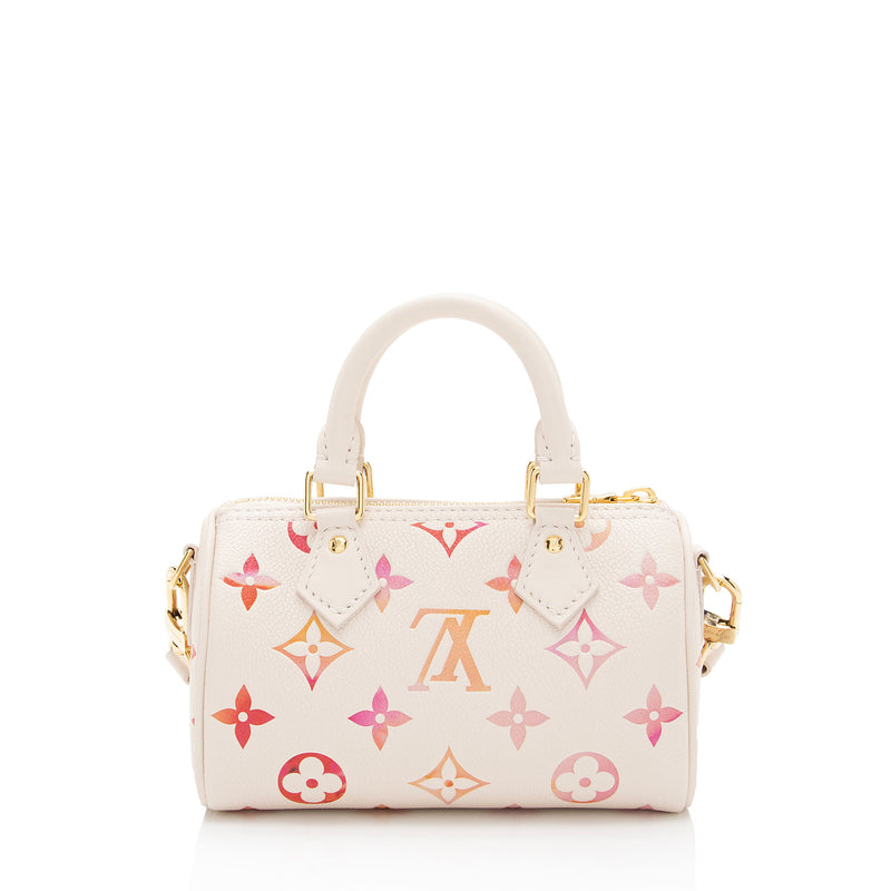 Louis Vuitton Monogram Empreinte Sunrise Nano Speedy Satchel (SHF-W1zzmx)