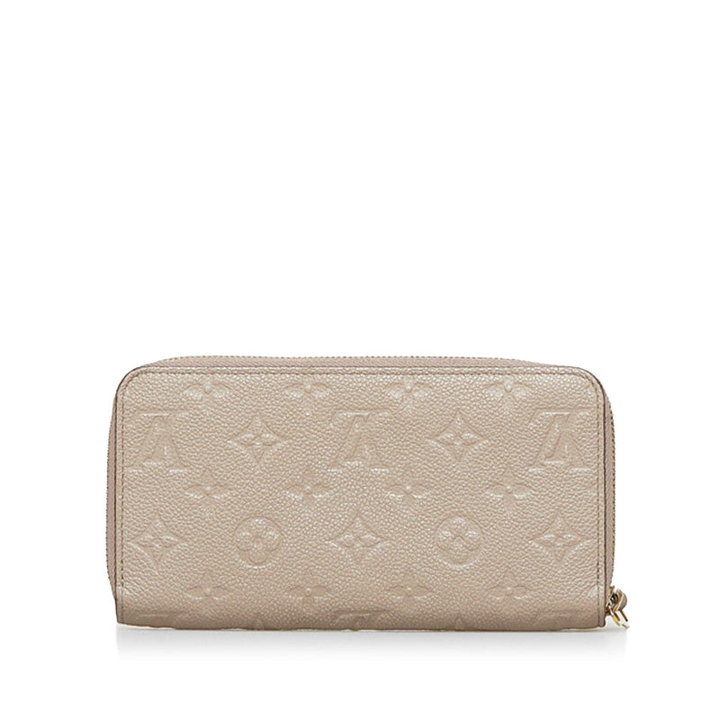Louis Vuitton Beige Empreinte Monogram Leather Zippy Wallet