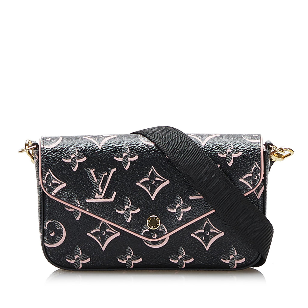 Louis Vuitton Felicie Strap & Go Handbag Fall for You Monogram Canvas Black  1698661