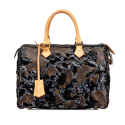 Louis Vuitton Monogram Fleur De Jais Sequins Speedy 30 (SHG-quKWoP)