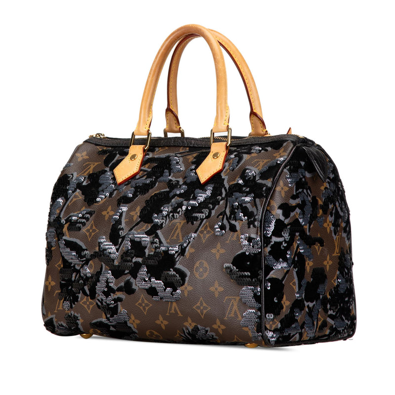 Louis Vuitton Monogram Fleur De Jais Sequins Speedy 30 (SHG-quKWoP)