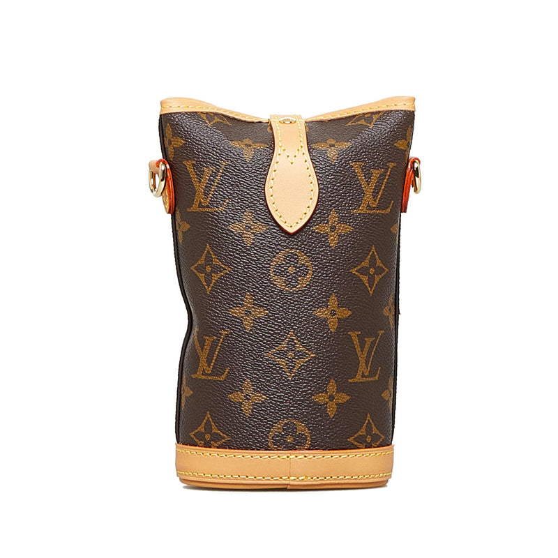 Louis Vuitton Fold Me Pouch Brown Monogram Phone Box Crossbody