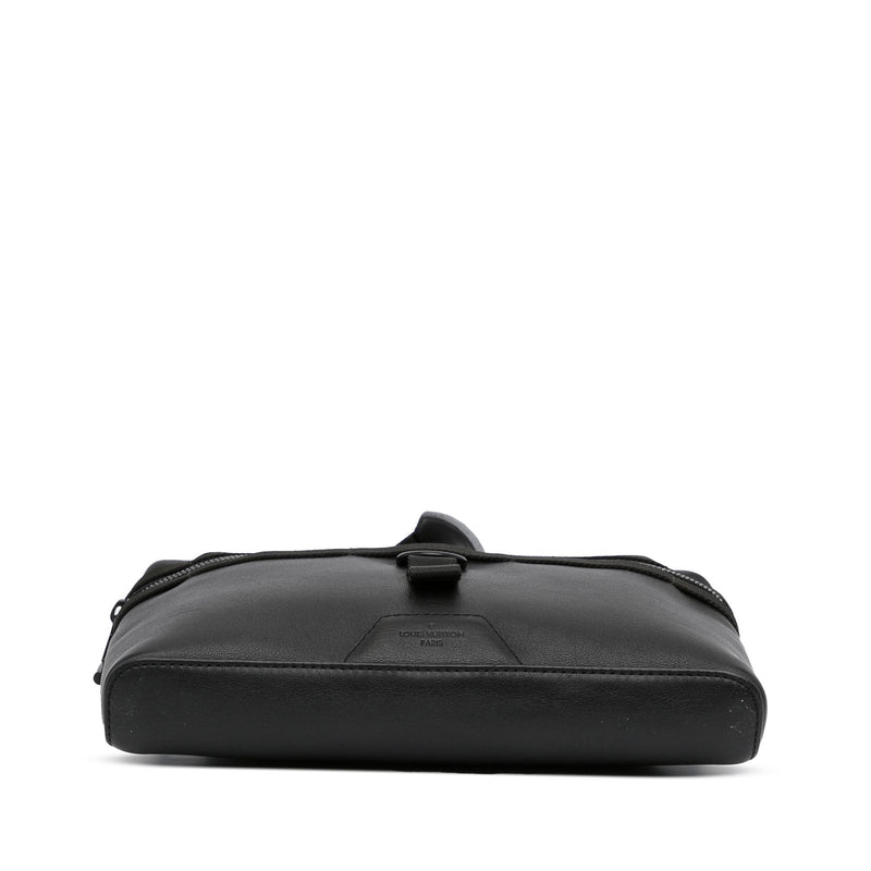 Black Louis Vuitton Monogram Glaze Messenger PM Crossbody Bag