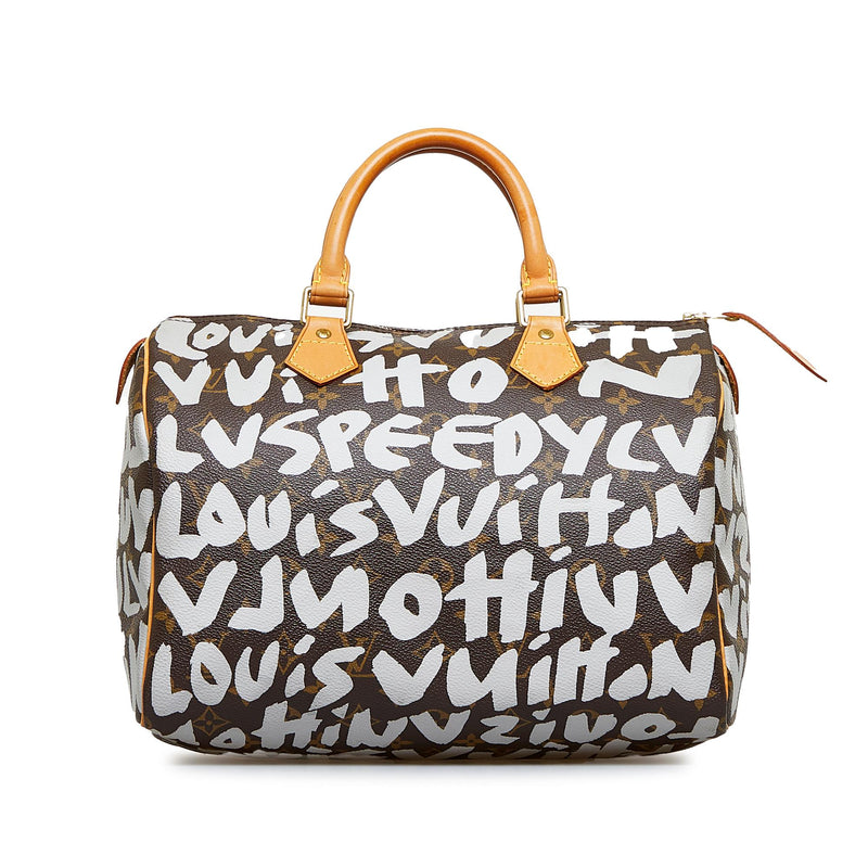 Louis Vuitton Pre-Owned Speedy 30 Graffiti Tote in Brown