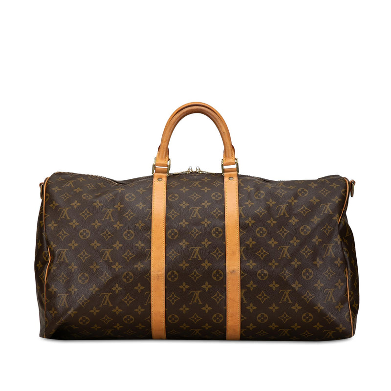 Louis Vuitton Monogram Keepall Bandouliere 55 (SHG-kgMbOP)