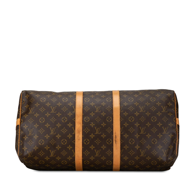 Louis Vuitton Monogram Keepall Bandouliere 55 (SHG-kgMbOP)