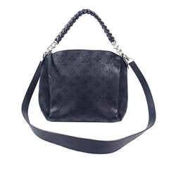 Black Louis Vuitton Monogram Mahina Babylone Chain BB Satchel