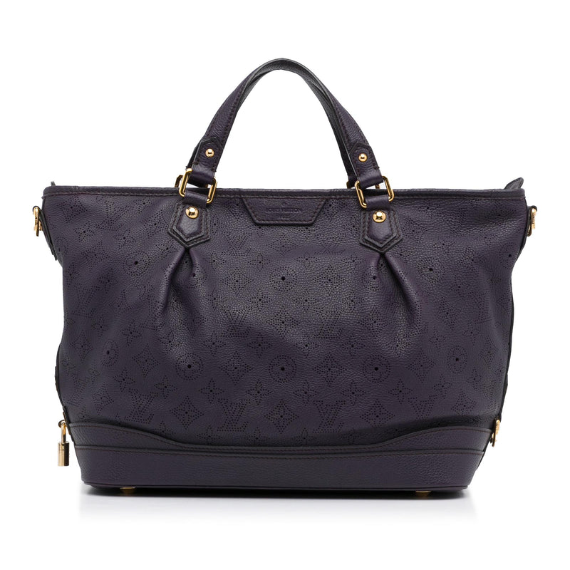 Louis Vuitton Black Leather Monogram Mahina Stellar PM Handbag